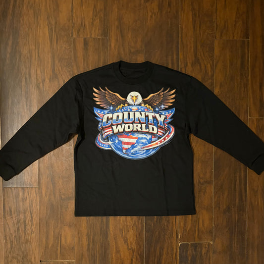 County World Eagle USA Long Sleeve T Shirt